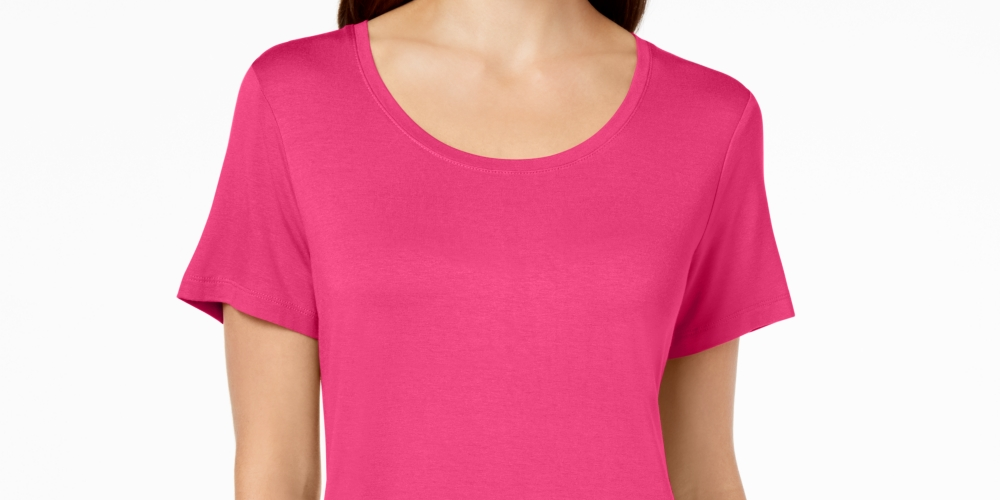 NOSOTOCK JM Collection Women's Scoop-Neck Top Pink Size Small