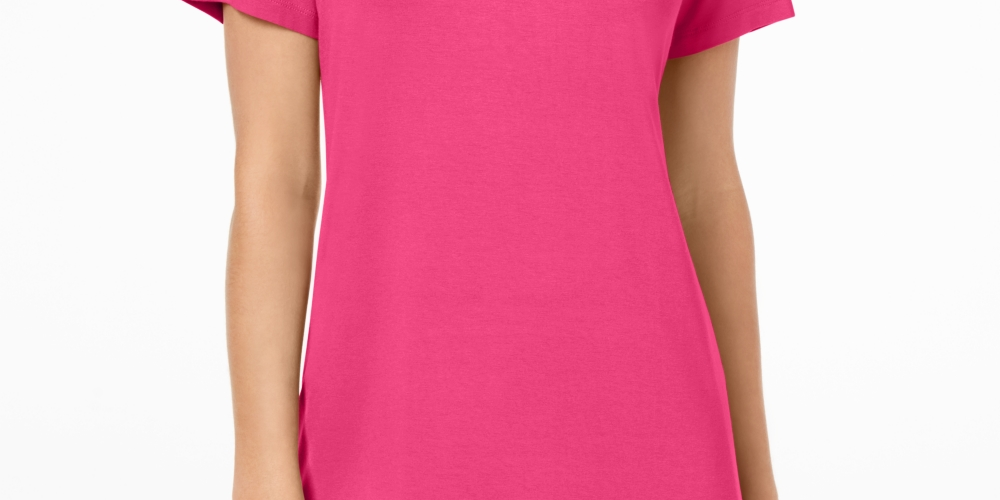 NOSOTOCK JM Collection Women's Scoop-Neck Top Pink Size Small