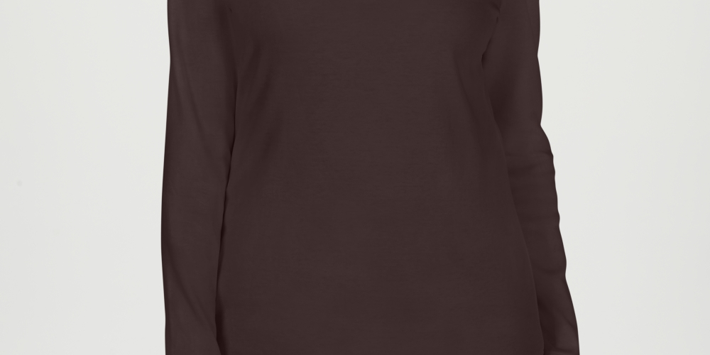 Karen Scott Women's Petite Cotton Scoop-Neck Top Brown Size PM