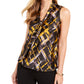 Kasper Women's Tie-Neck Top Darkyellow Size Small