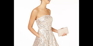 Crystal Dolls Juniors' Short Length Printed Strapless Micro Mini Party Trapeze Dress White Size 1