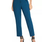 DKNY Women's Teal Belted Zippered Wear To Work Pants GreenSize 4
