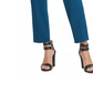 DKNY Women's Teal Belted Zippered Wear To Work Pants GreenSize 4