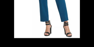 DKNY Women's Teal Belted Zippered Wear To Work Pants GreenSize 4