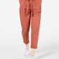 Vanilla Star Women's Belted Cuffed Pants Brown Size 13