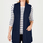 Karen Scott Women's Open Front Vest Blue Size PS/M