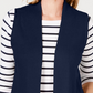 Karen Scott Women's Open Front Vest Blue Size PS/M