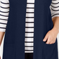 Karen Scott Women's Open Front Vest Blue Size PS/M