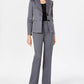 Le Suit Women's Herringbone Pantsuit Gray Size 8