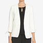 CeCe Women's Tie Sleeve Open Front Blazer White Size 10