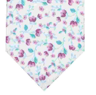 Bar III Men's Vine Floral Cotton Floral Neck Tie White Size No Size