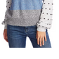 CeCe Women's Marled Stripe & Bobble Stitch Sweater White Size Small