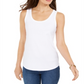 Charter Club Women's Supima Cotton Scoop Neck Tank Top White Size XL