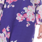 White Mark Women's Floral Print Off Shoulder Tunic Top Purple  Size 4XL