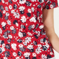 Karen Scott Women's Liberty Daisy Printed Henley Top Red Size PL