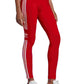 Adidas Women's 3 Stripes Logo Leggings Red Size X-Large