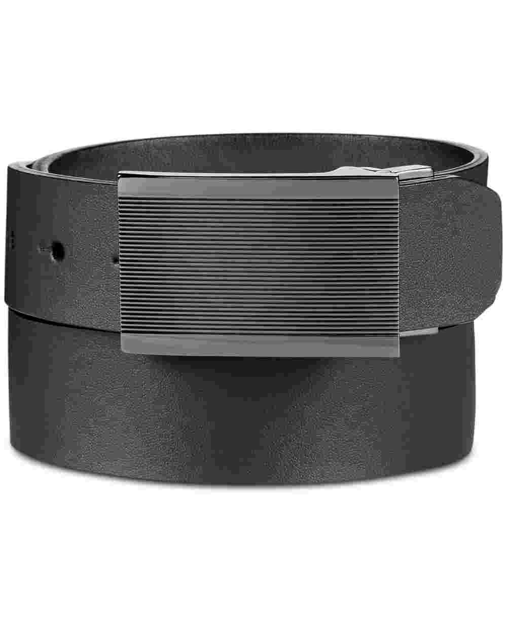 Alfani Men's Cut Edge Reversible Belt Charcoal Size 40