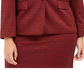 Nine West Women's Plus Size One-Button Jacquard Blazer Wine Size 18W