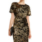 INC International Concepts Women's Sequin Dress Gold Size Petite