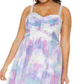 Trixxi Women's Trendy Plus Printed Chiffon Unicorn Gown Pink/Blue Moon Size 14W