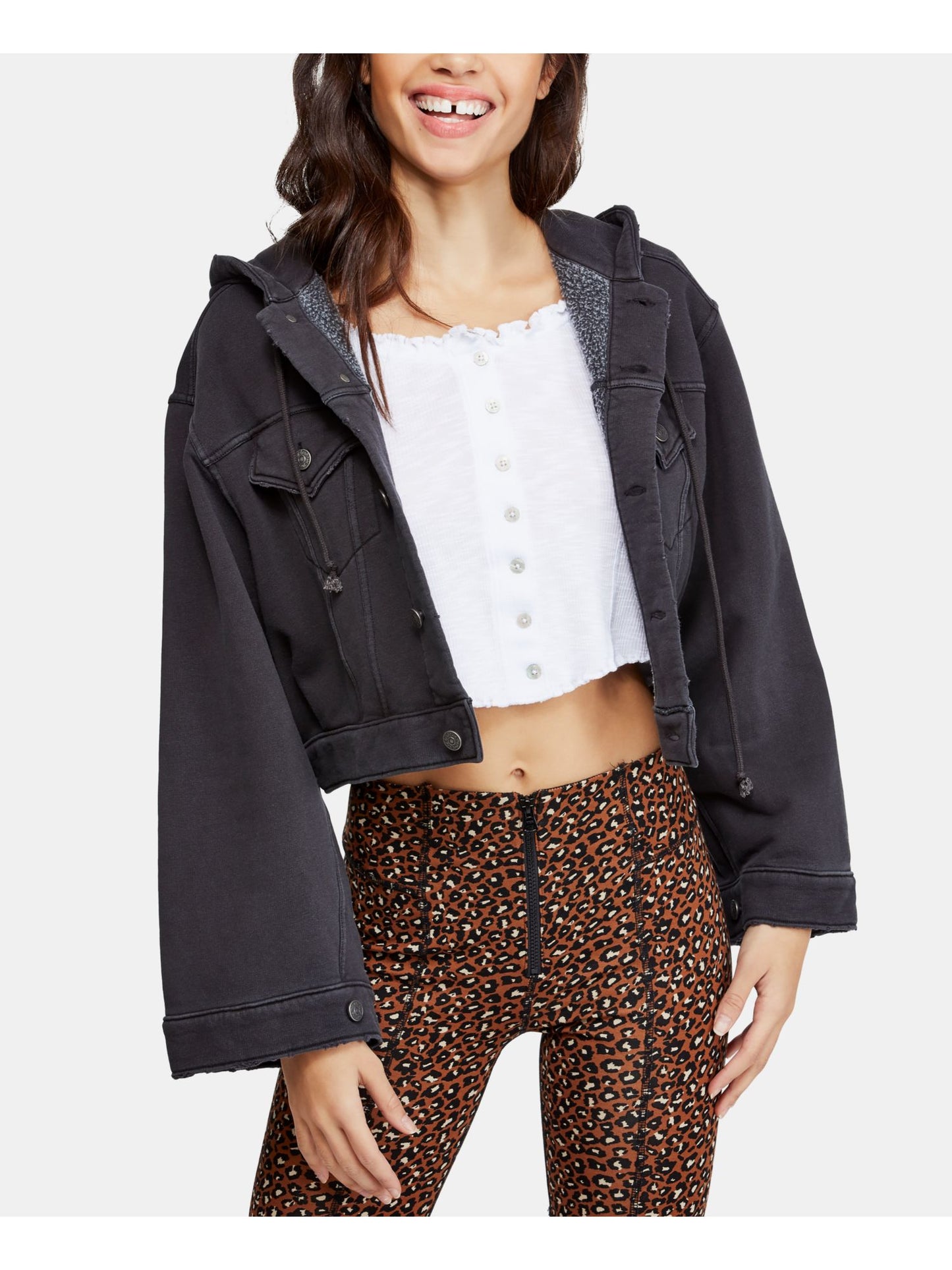 Free People Women's Jacket Gray Size Small