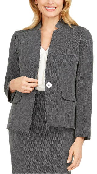 Kasper Women's Notch Collar Blazer Black Size 16