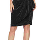 Alex Evenings Women's Shimmering 3/4 Sleeve Scoop Neck Above The Knee Sheath Cocktail Dress Size Square 18