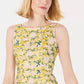 Adrianna Papell Women's Embroidered Overlay Mini Dress Yellow Size 10