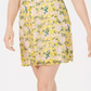Adrianna Papell Women's Embroidered Overlay Mini Dress Yellow Size 10