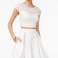 Teeze Women's Me 2-Pc. Lace Fit & Flare Dress White Size 11