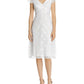 Adrianna Papell Women's Cap Sleeve V Neck Knee Length Cocktail Sheath Dress White Size 0