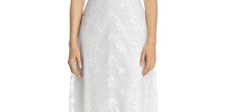 Adrianna Papell Women's Cap Sleeve V Neck Knee Length Cocktail Sheath Dress White Size 0