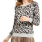 Alfani Women's Metallic Animal-Print Sweater Various Colors Gray Size XX-Large