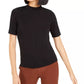 Bar III Women's Mockneck Top Black Size Medium