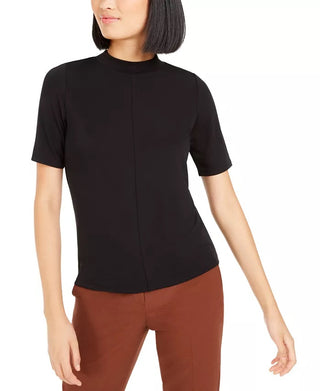 Bar III Women's Mockneck Top Black Size Medium