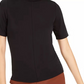 Bar III Women's Mockneck Top Black Size Medium