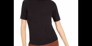 Bar III Women's Mockneck Top Black Size Medium