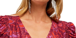 Free People Women's Hello Lover Print Tunic Size Large Red Size Large