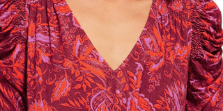 Free People Women's Hello Lover Print Tunic Size Large Red Size Large