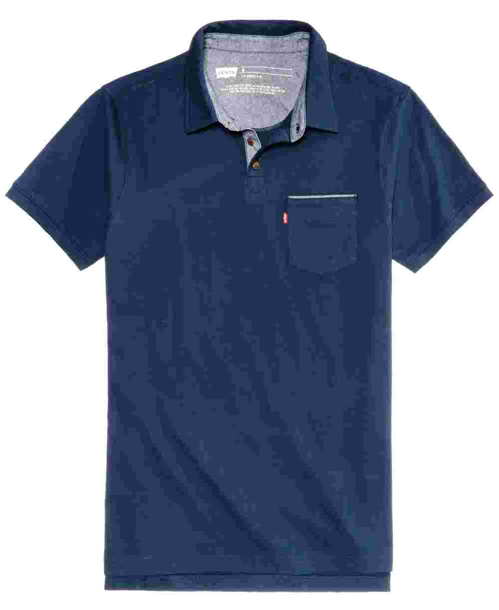 Levi's Men's Pocket Polo Blue Size Medium
