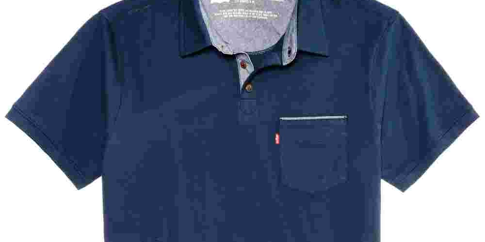 Levi's Men's Pocket Polo Blue Size Medium