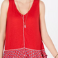 Style & Co Women's Ruffled-Hem Sleeveless Top Red Size Small