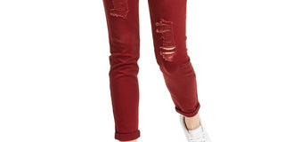 Tinseltown Junior's Distressed Skinny Jeans Red Size 9