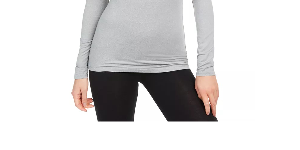 32 Degrees Women's Heat Cozy Warm Turtleneck Top Grey Size X-Small