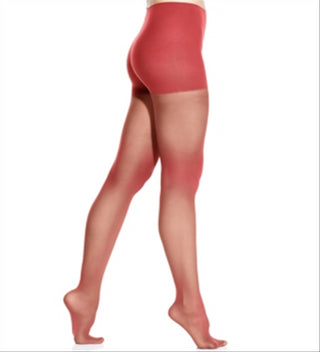 DKNY Women's Comfort Semi Opaque Control Top Tights Red Size Small