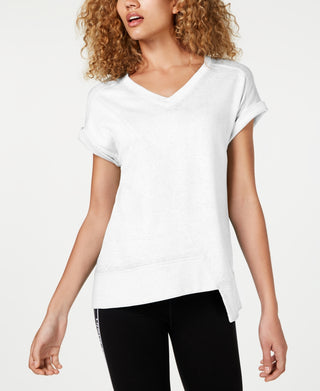 Calvin Klein Women's Performance Asymmetrical T-Shirt White Size Large