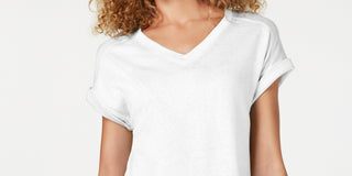 Calvin Klein Women's Performance Asymmetrical T-Shirt White Size Large