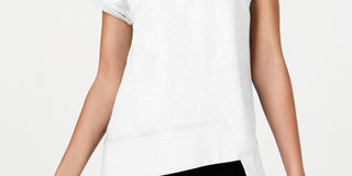 Calvin Klein Women's Performance Asymmetrical T-Shirt White Size Large