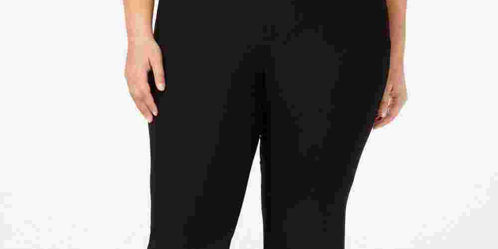 Charter Club Women's Plus Straight-Leg Pants Black Size Petite Small