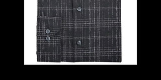 Alfani Men's Slim Non-Wrinkle Stretch Dress Shirt Navy White Size 14-14.5